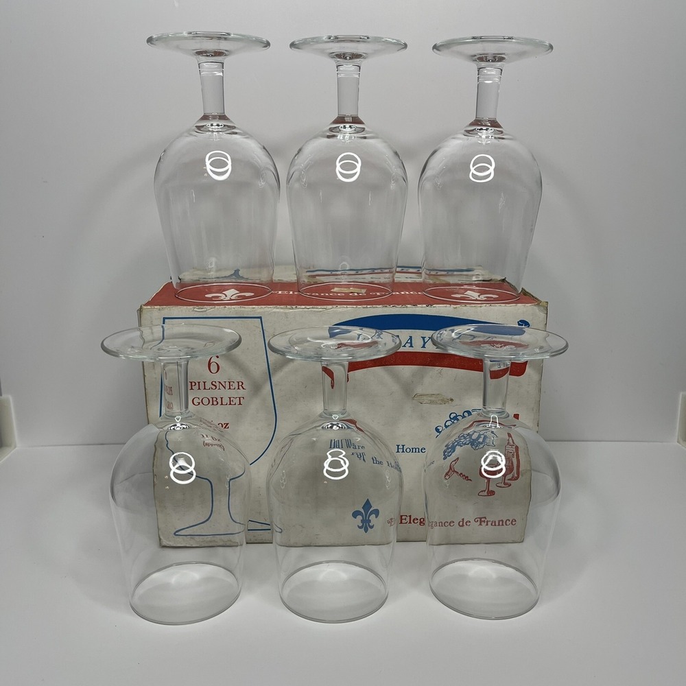 Elegance de France Lafayette Pilsner Goblet 11oz Glasses Parfait Dessert Wine